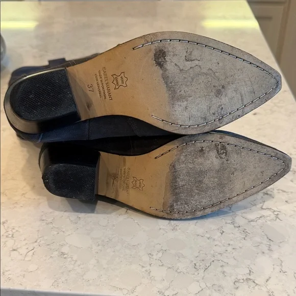 Isabel Marant Dark Gray suede Cowboy chic Knee Boots - Picture 6 of 13